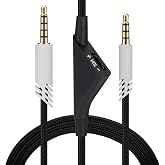 Cypher.V Replacement Cable for Astro A40 A40TR A10 Gaming Headphones, Aux Braided Wire Cord Compatible with Xbox-One PC Ps4 etc with Volume Control 6.5 Feet 2.0 M (Black Grey)