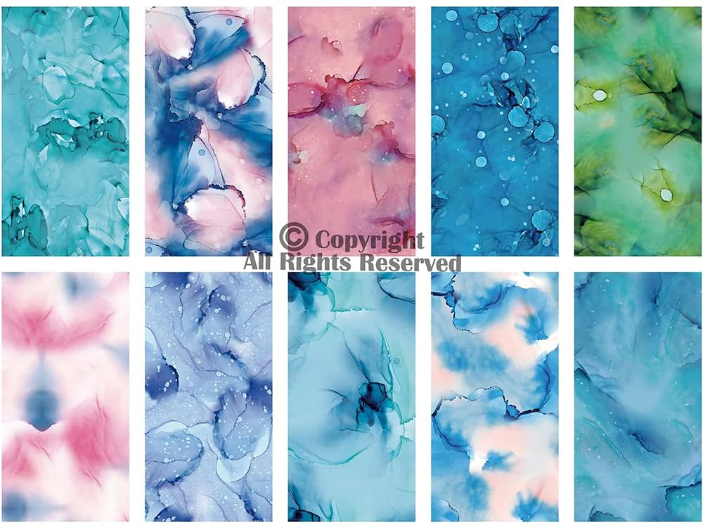 Craftido -25 Options- 100% Cotton Quilting Fabric Bundles 10pcs Fat Quarters 18”x21”-Medium Weight 5.2 oz- Soft Cotton for Quilting, Sewing Project, Patchwork, DIY Crafts - Rainbow Inks