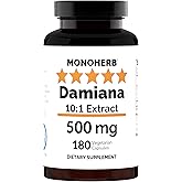 MONOHERB Damiana Extract 500 mg - 180 Capsules
