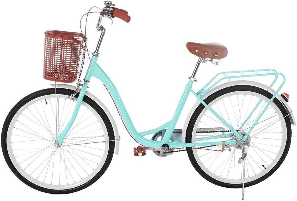 light blue cruiser bike with basket