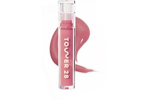 Tower 28 ShineOn Milky Lip Jelly, PISTACHIO, Non-Sticky, Hydrating Vegan Lip Gloss in Milky Nude Pink, Moisturizing Apricot and Raspberry Seed Oil, Clean, Cruelty Free