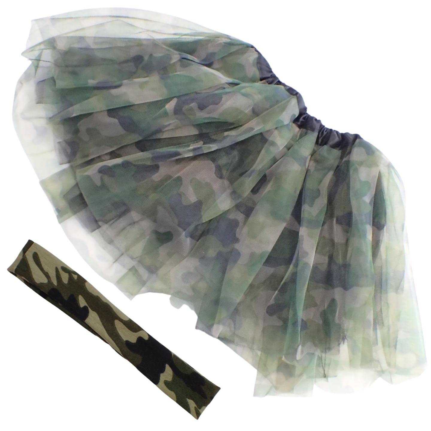 Topkids Accessories Cute Costumes Funky TuTu's for Girls, Kids Tutu Skirt, Halloween Costume Tutu for Teenagers & Girls, Fun Costumes Skirts & Tutus, Underskirt Halloween Ideas (Camouflage)