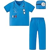 Daddy's New Fishing Buddy Baby Boys Girls Doctor Costume Outfits Cosplay Dress Up Pants Set