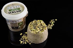 Halva Kingdom, Halva Bucket, Vegan Dessert | Healthy Ingredients, Gluten Free, Kosher Certified, Pure Sesame Seeds, Halva Bucket - 400 Gram (Pistachio)