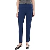 Elliott Lauren Womens Control Stretch Pull-on Ankle Pants with Back Slit Detail