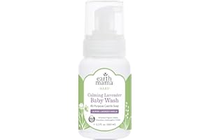 Earth Mama Calming Lavender Baby Wash with Gentle Castile Soap for Sensitive Skin, 5.3-Fluid Ounce