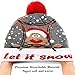 PUMICE Light Up Christmas Beanie Hat LED Light Up Hat Beanie Novelty Christmas Beanie Hat Knitted Ugly Holiday Beanie Hat for Man，Women,Kids, Best Gift for Christmas, Festival, Celebration (LB03EA)