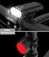 EILIOC 6400mAh USB C Bike Front Back Light 2400 Lumen Waterproof Set view 5