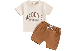 Kupretty Baby Boy Clothes Toddler Summer Outfit Short Sleeve T-Shirt Tee Tops Joggers Casual Shorts 2Pcs Clothing Set