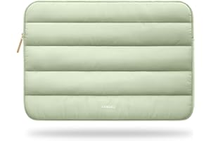 VANDEL Puffy Laptop Sleeve 13-14 Inch Laptop Sleeve. Green Cute Laptop Sleeve for Women. Carrying Case Laptop Cover for MacBo