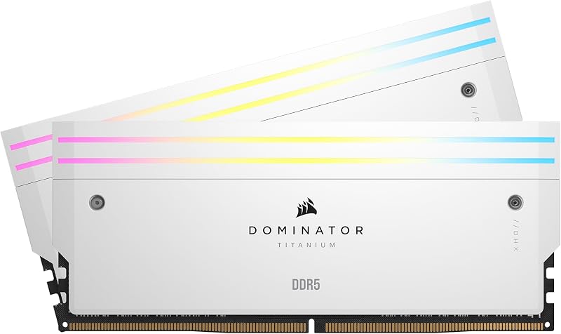 Corsair Dominator Titanium RGB DDR5 64GB (2x32GB) 6000MHz CL30 White