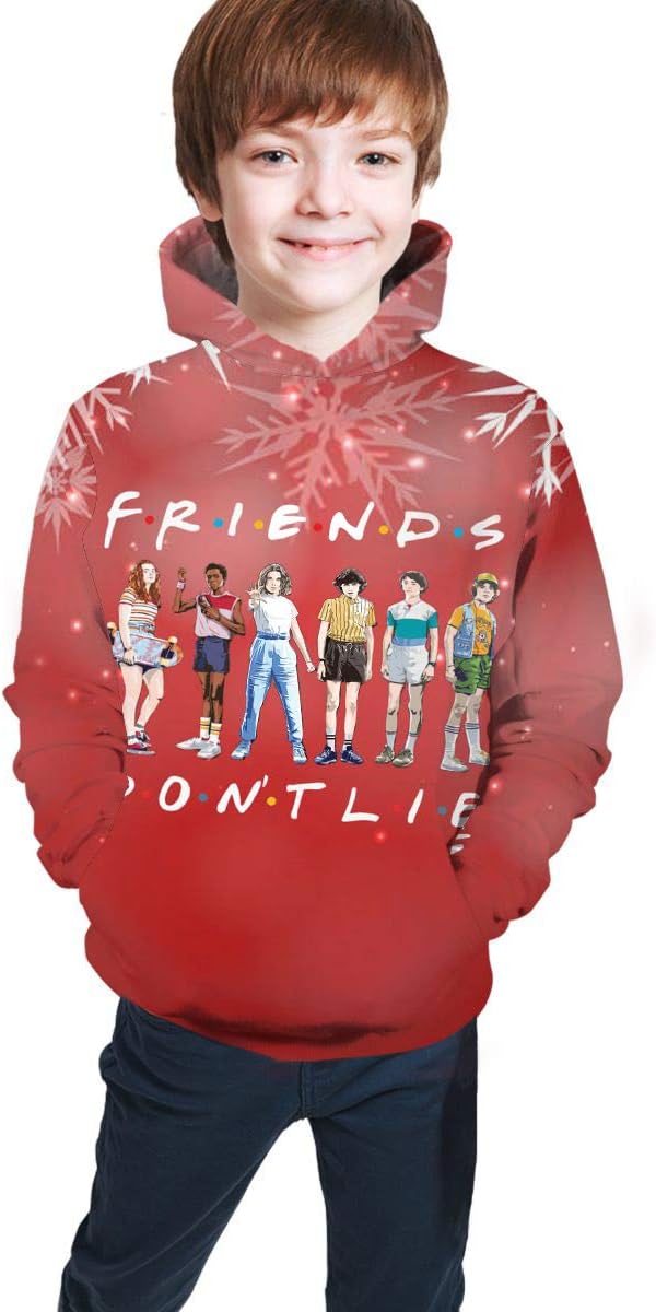 Stranger Things Eleven Romper Pattern Sweatshirts Pullover Hoodies for Teen Girls Boys Funny Cool Streetwear