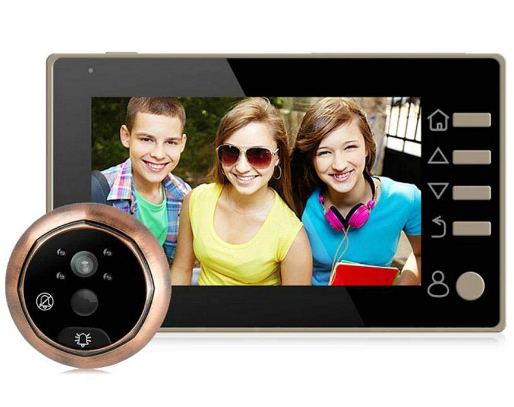 BW 4.3 inch Night Vision LCD Color Digital Door Viewer Voice Intercom Recordable Peephole Doorbell Home Security Camera