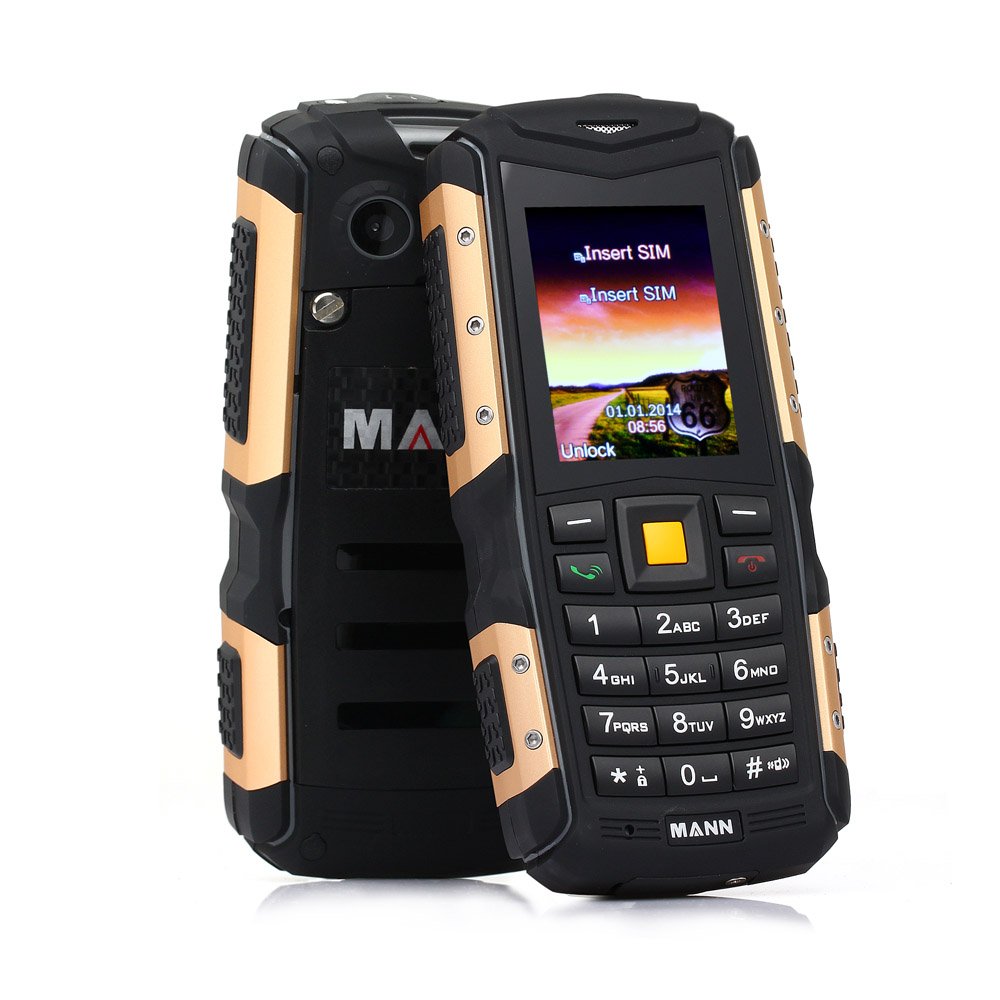 ECOOPRO Rugged Unlocked GSM Cell Phone Gold Dual SIM Mobile Device