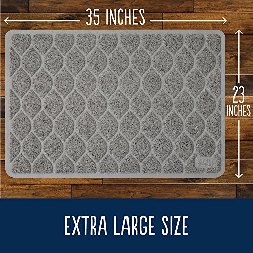 MIGHTY MONKEY Premium Cat Litter Trapping Mat, Phthalate Free, Best Tracking Scatter Control for Cats, Jumbo XL, Mats Easy to Clean, Rugs Soft on Kitty and Cat Paws