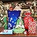 Cabilock 30PCS Christmas Bags with Ribbon: Assorted Sizes Holiday Foil Wrapping Sacks Pouches Christmas Wrap Bag for Xmas Presents Party Favor