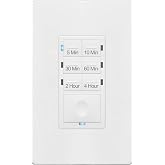 ENERLITES 4-Hour Neutral Countdown Timer Switch for Exhaust Fans | UL Listed, Bathroom Wall Light Switch Timer, 5 Min-4 Hour, LED Indicator, 120VAC 15A, 1 Pack, White