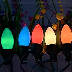 SUNSGNE 25Ft Christmas Lights Outdoor, C9