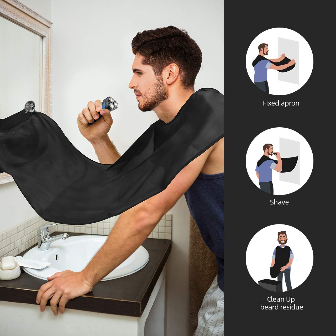 ATMOKO Beard Kit, 9 in 1 Beard Grooming Kit for Men Beard Care with Beard Shampoo, Oil,Conditioner, Comb, Brush, Scissor, Apron, Shaping Tool and Storage Bag, Good Gift for Husband,Boyfriend and Dad