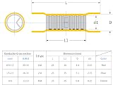Electrapick 150Pcs Crimp Butt Connectors Insulated Straight tin-plated copper view 2