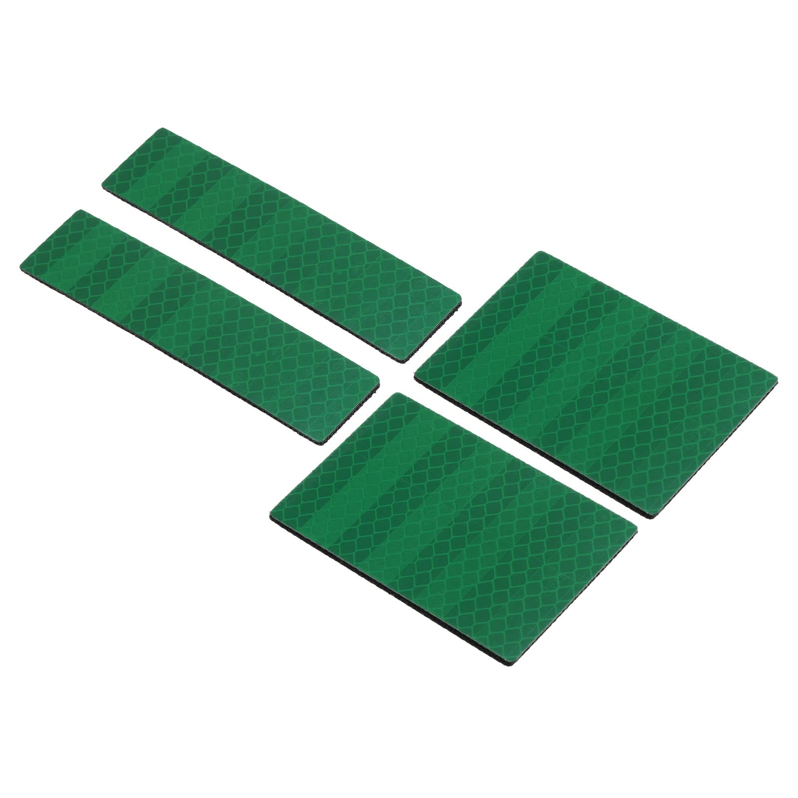 PATIKIL Reflective Patch 1x4 2x3, 4 Pcs Hook and Loop Fastener Safety Appliques for Night Sportsperson Worker Hiker, Green