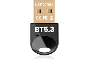 Bluetooth Adapter for PC, Bluetooth 5.3+EDR USB Dongle, Bluetooth Receiver Transmitter for Wireless Keyboard, Mouse, Speaker,