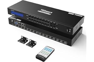 TESmart 8 Port HDMI Matrix 8x8 Rack Mount Ultra HD 4K 8 in 8 Out HDMI Switcher Supports 4Kx2K@30HZ,1080P@60Hz,3D&Deep Color,R