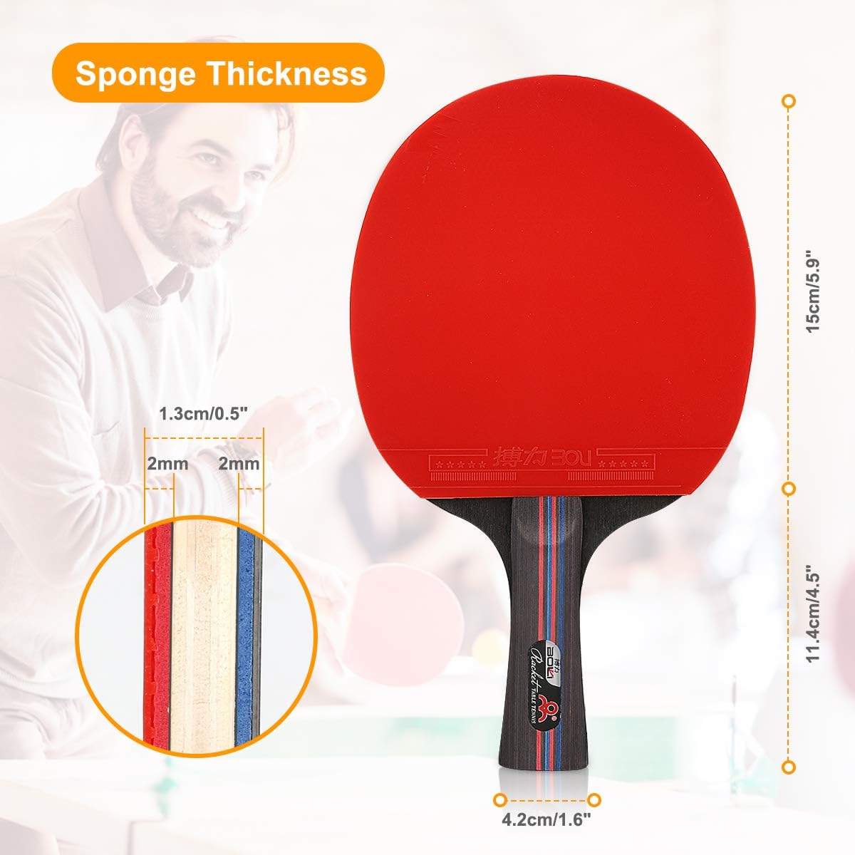 Achort Table Tennis Set, Portable Table Tennis Set PingPong Game with