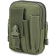 ONE WVW PIN Tactical Molle Pouch, Universal EDC Belt Pouch Waist Bag Pouches, Outdoor Belt Bags Gear Tool Gadget Pocket with Cell Phone Holster (Green)