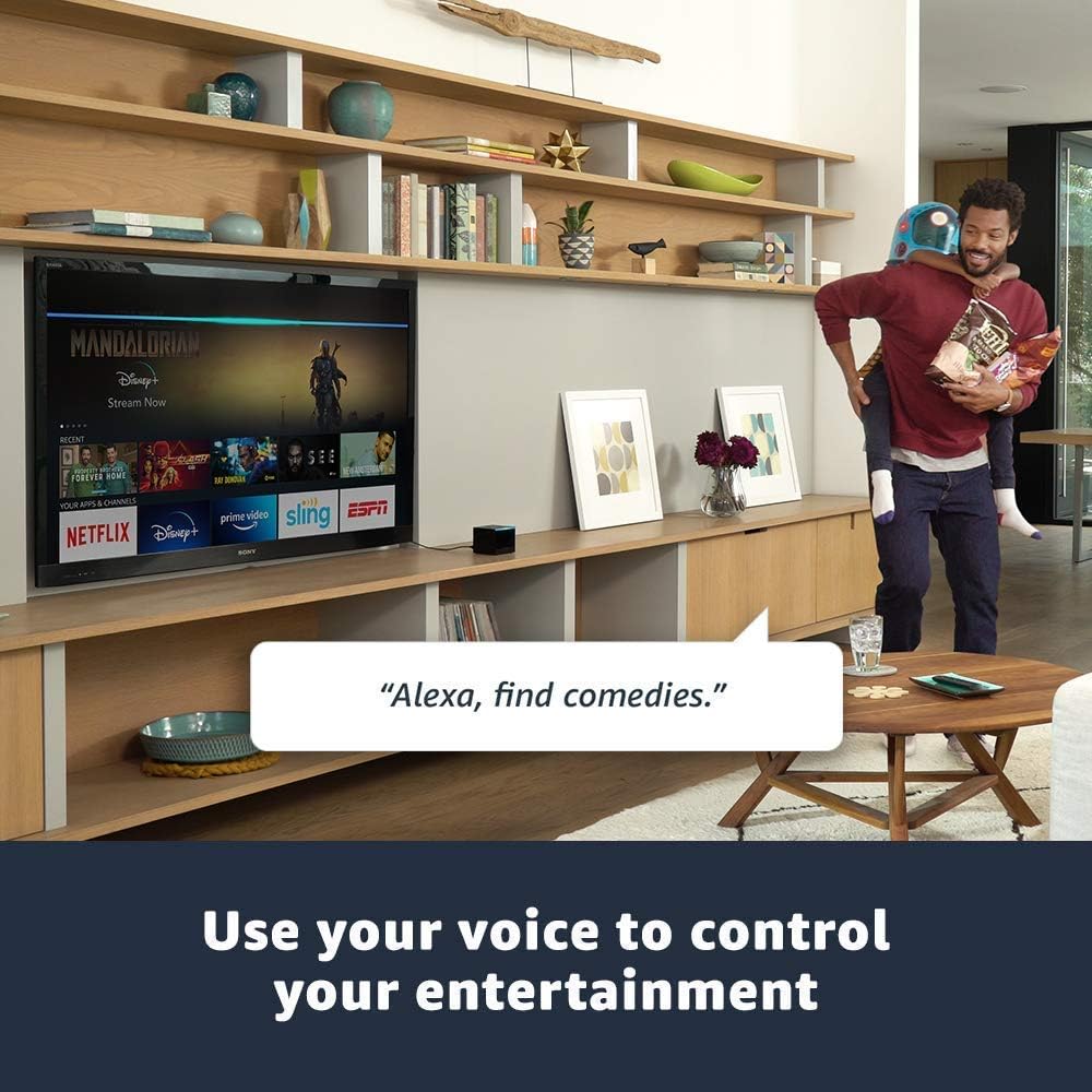 Certified Refurbished Fire TV Cube, hands-free with Alexa built in, 4K Ultra HD, streaming media player, released 2019:  Devices