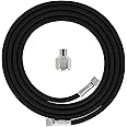 Master Airbrush Premium-Quality 10-Ft Braided Airbrush Air Hose 1/8" Ends with 1/4" Hose Adaptor