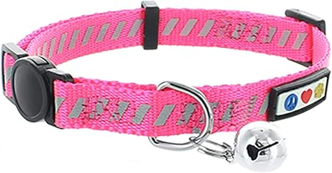 Pawtitas Collier Reflechissant Pour Chat Traffic Avec Boucle De Securite Et Grelot Amovible Collier Pour Chat Collier Pour Chaton Rose Collier Pour Chat Amazon Fr Animalerie