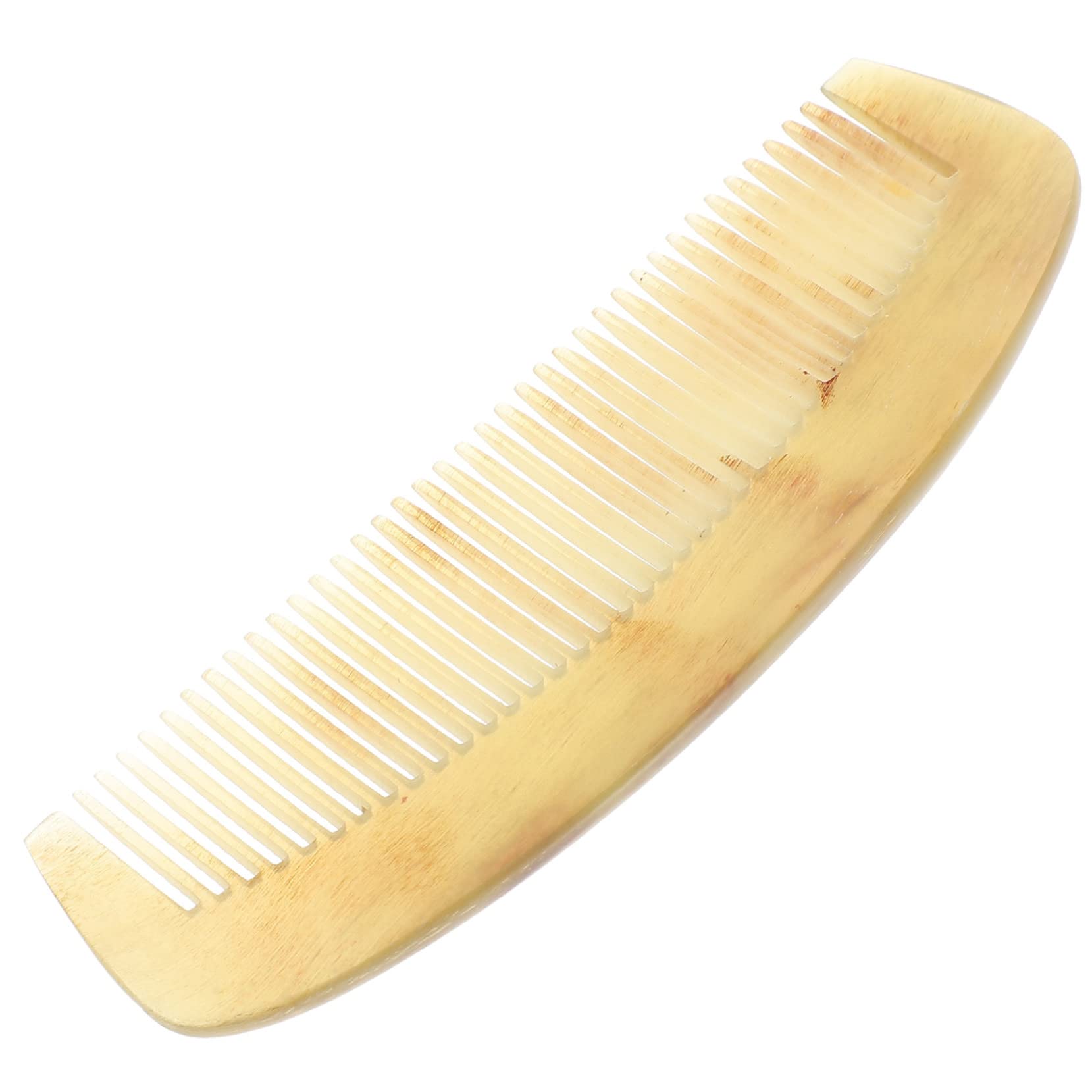 Gogogmee Natural Horn Comb Static Portable Hair Smoothing Comb Detangler Hair Brush for All Hair Types Prevents Hair Loss for Travel and Everyday Use