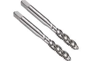 uxcell 2pcs Spiral Flute Thread Taps 1/4-20 BSW H2 Machine Threading Tap Bit, Uncoated Screw Tapping Repair Tool, M35 Cobalt 