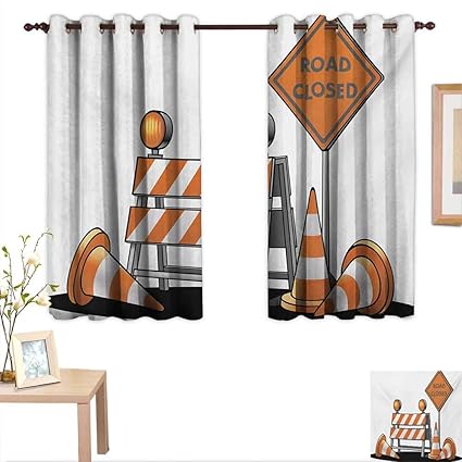 Amazon Com Superlucky Urban Waterproof Window Curtain Road Closed