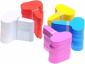 KINGLAKE 500 Pcs 5 Colors Waterproof Plastic Plant Labels T-Type Plant Tag Nursery Flower Garden Labels