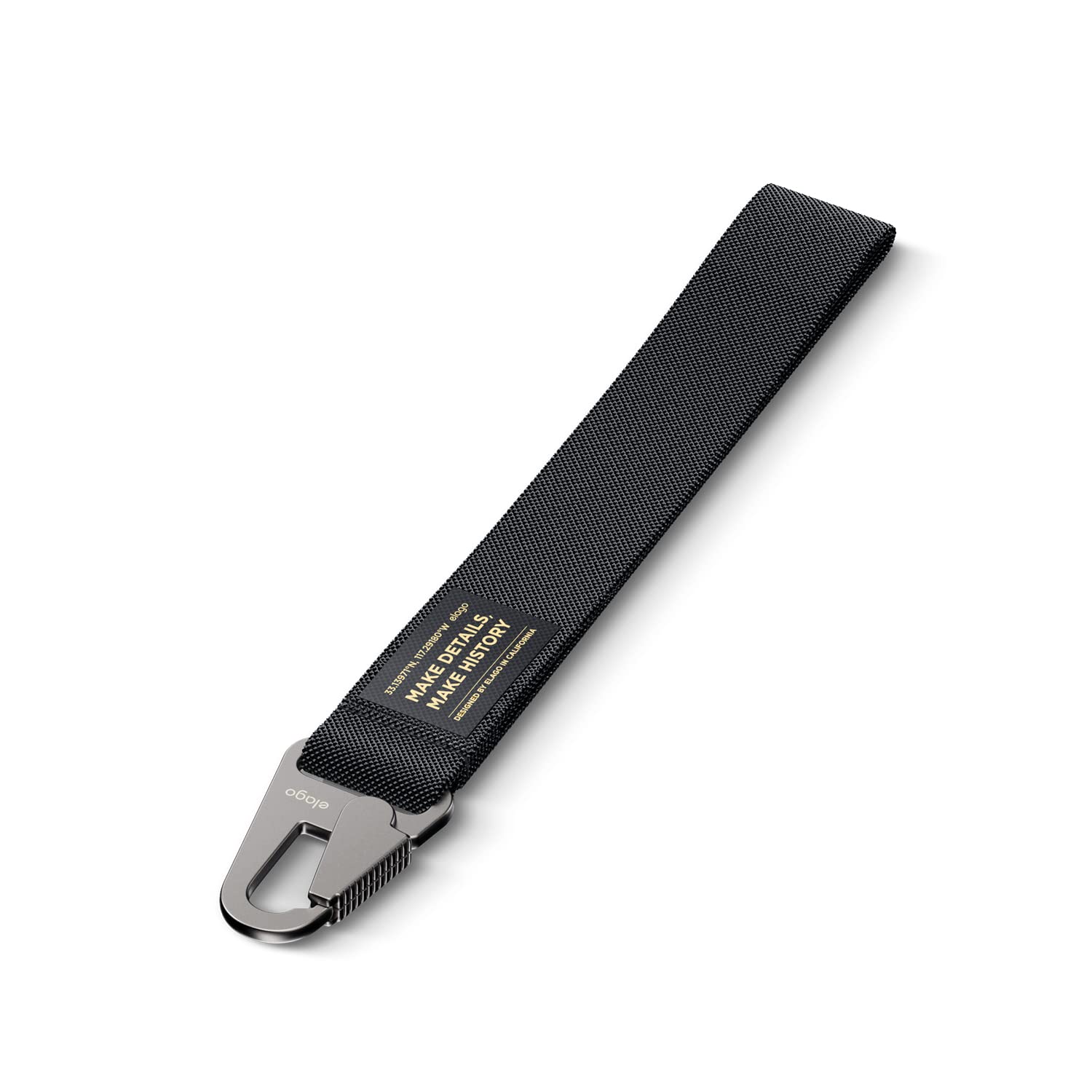 elago Wrist Lanyard for keys, wallets, Bags, durable carabiner strap for men and women (Dark Grey)