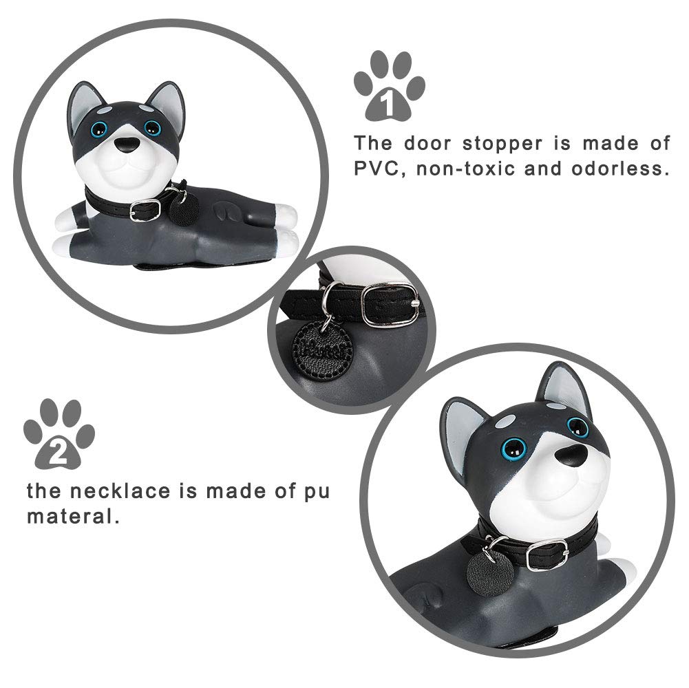 Door Stops Work on All Surface Cute Cat Dog Door Stopper Black Dog Door