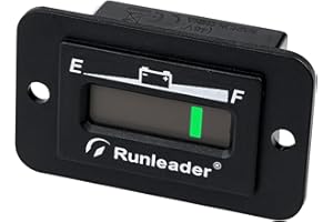 Runleader LED Battery Level Monitor,Volt.12V/24V,Charge and Discharge Display- Only Suitable for Lead Acid Battery,Works on G