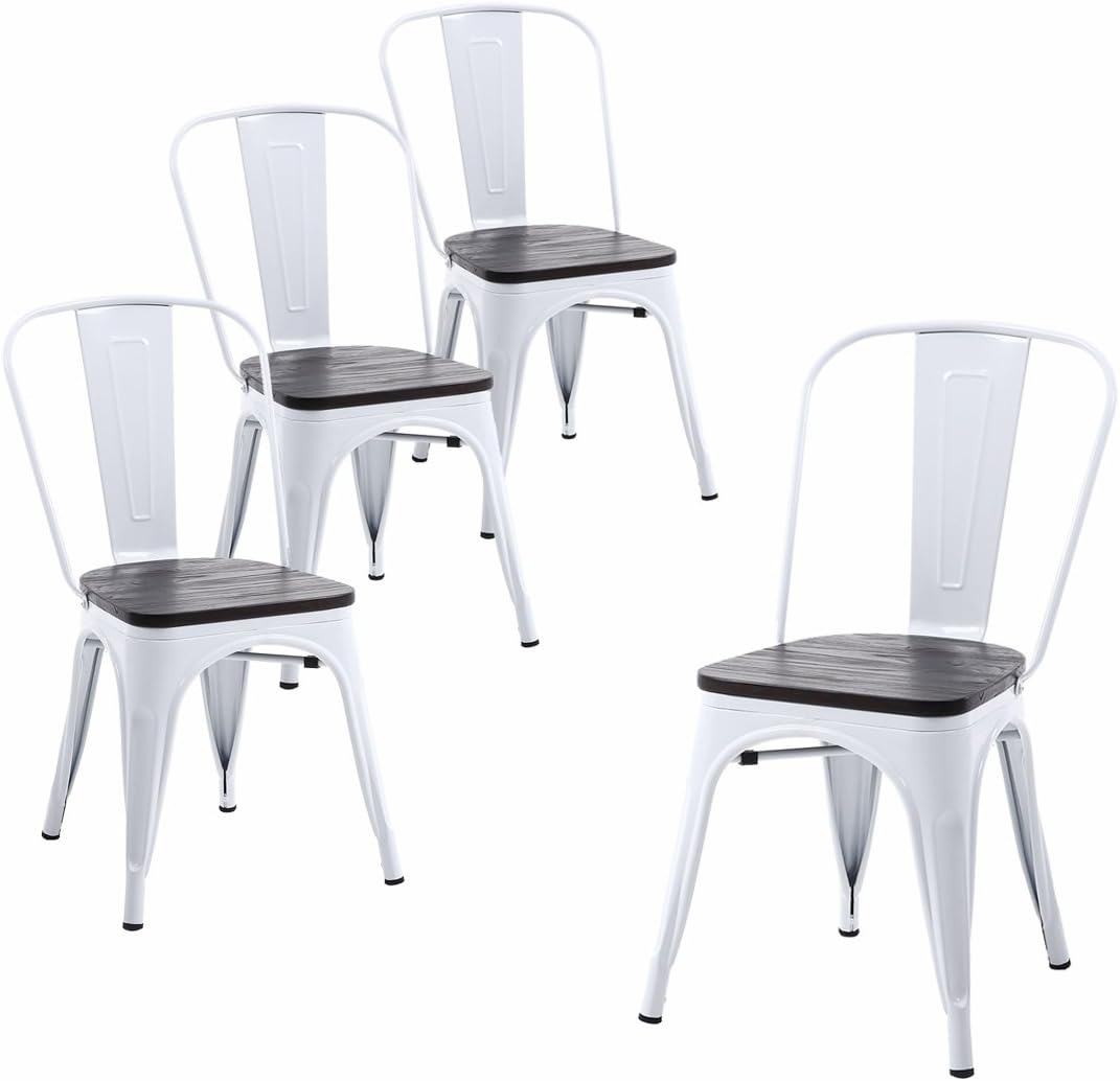 Estilo Industrial con Asiento de Madera| Conjunto Vintage para Mesa de