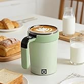NKU Automatic Self Stirring Coffee Mug with Temperature Display, Rechargeable Stainless Steel Mixing Cup, Magnetic Mug with L
