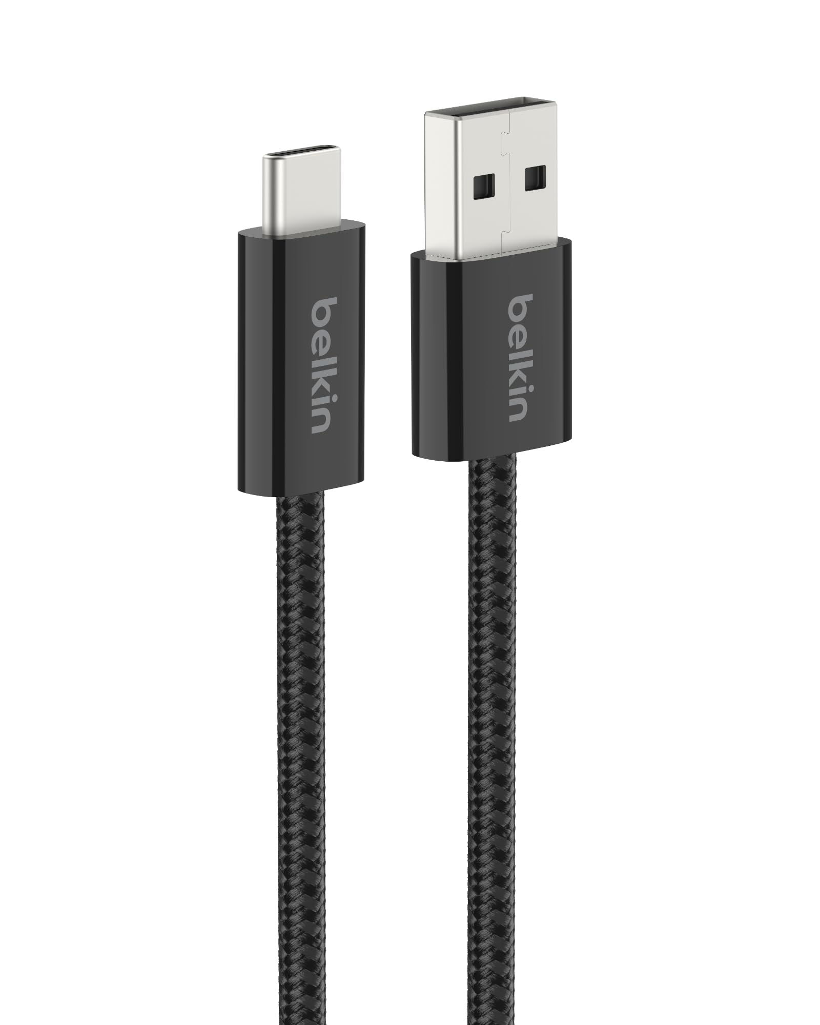 Photo 1 of Belkin USB A to USB C Cable, 3.3ft, 15W - Type C Charger, iPhone Charger Cord, Soft, Braided, Flexible for iPhone 16 & 15, Galaxy S25, Pixel 9, iPad Pro, Airpods Pro, Switch & More - Black