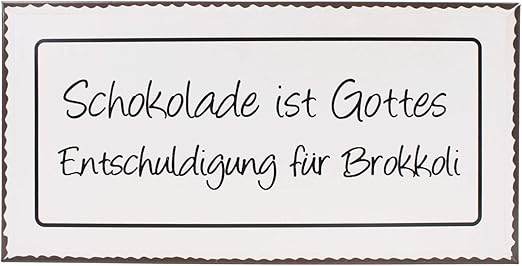 Get Spruch schokolade brokkoli Free