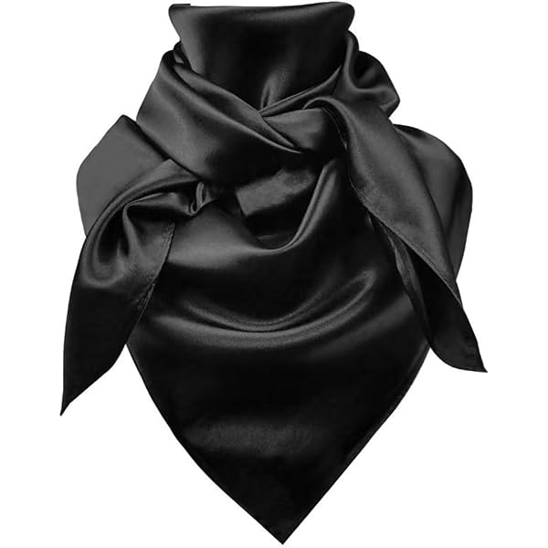 Wyoming Traders Wild Rag Black Silk Jacquard Scarf at Amazon