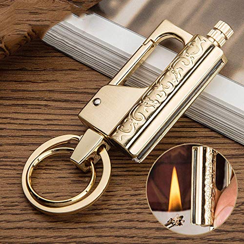 BOLLAER Outdoor Survival Fire Starter, Metal Matchstick Keychain Lighter, Emergency Hiking Survival Camping Fire Starter Flint Metal Match, Outdoor Survival Enthusiast Best Gift