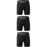 POSESHE Women's High Waisted Boxer Briefs with Crotch Lining, 6" Inseam and Ultra-soft MicroModal, S-3XL