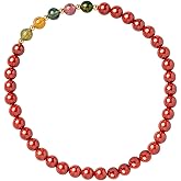 AimoFun Feng Shui Bracelet Rainbow Tourmaline Bracelet, Cinnabar Healing Wealth Bracelets, Red Bead Jewelry Gifts Meaning to Attract Wealth and Good Luck, Health Bracelets for Women