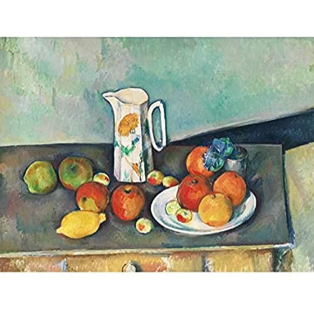 Fine Art Prints Paul Cezanne Still Life Art Print Canvas Premium Wall Decor Poster Mural,Silver,16 x 12 inches
