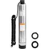 WASSERMANN 1HP 4" Aerobic Septic Effluent Pump, 32 GPM, 207 FT Head, 115V | Submersible bottom suction design with 33FT cable for septic tanks, sprinkler systems and cistern applications