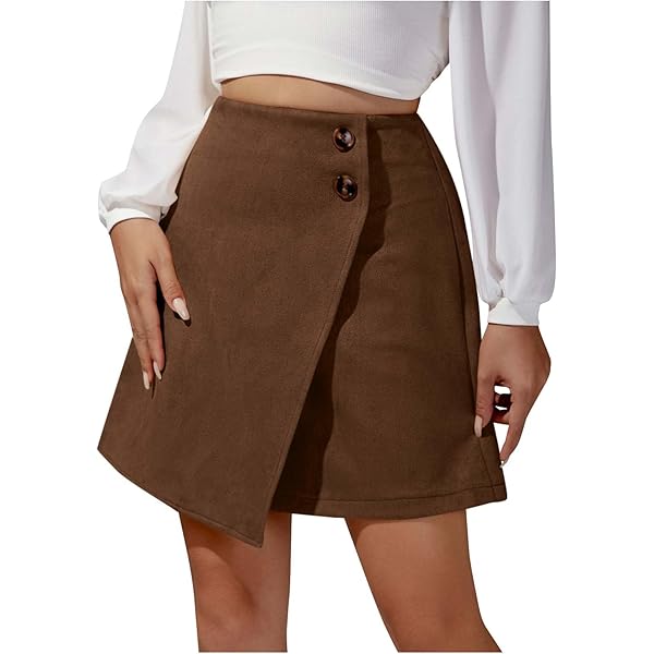 Amazon.com: NATHGAM Womens Skirts Fashion Asymmetrical Solid Skirt
